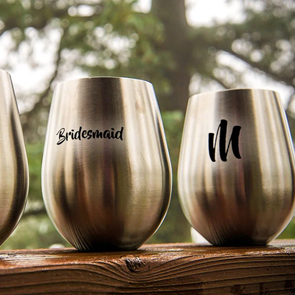 marcado de vasos de acero inoxidable
