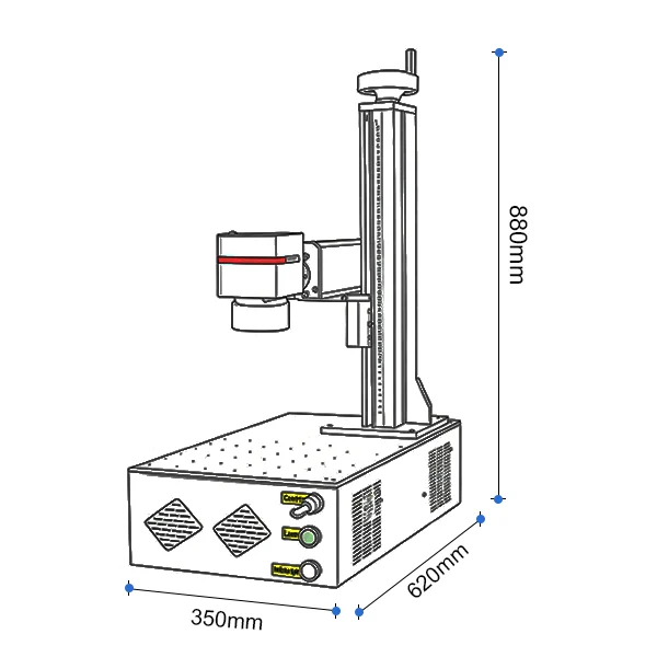 medidas maquina laser fibra